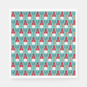 Serviette En Papier 4 juillet Rocket Pop Patriotique Popsicle Rouge Bl