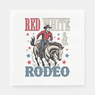 Serviette En Papier 4 juillet Rodeo Cowboy