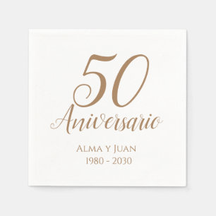 Serviette En Papier 50 Aniversario Espagne Cinquantième Anniversaire N