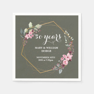 Serviette En Papier "50 ans de l'éternité : un anniversaire à retenir"