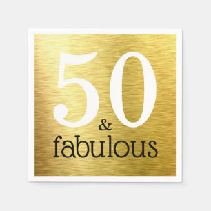 Serviette En Papier 50 ans et fabuleux Fête d'anniversaire de 50 ans a
