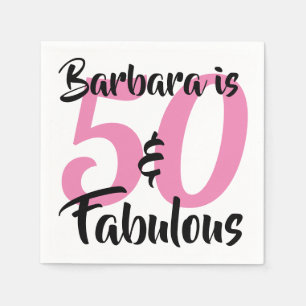 Serviette En Papier 50 ans et Fabuleux Fête d'anniversaire personnalis