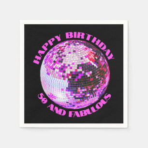 Serviette En Papier 50 ans et fêtard anniversaire disco danse soirée r