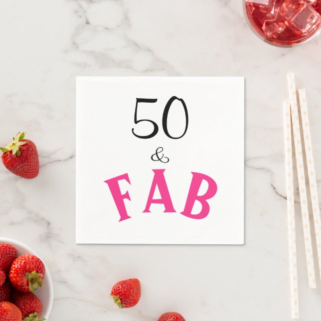 Serviette En Papier 50 ans et une naissance fabuleuse (En situation)