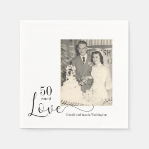 Serviette En Papier 50 ans Serviettes anniversaire de la photo