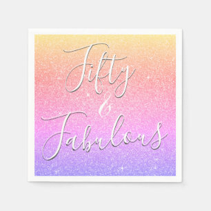 Serviette En Papier 50 et étincelle fabuleuse de parties scintillantes