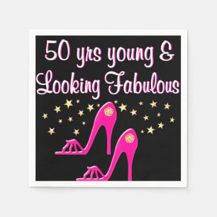 SERVIETTE EN PAPIER 50 ET FABULEUSE SHOE QUEEN