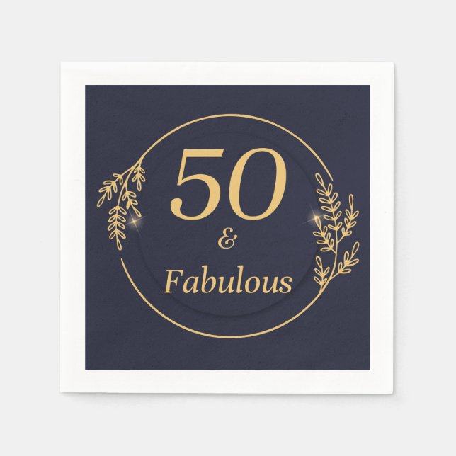 Serviette En Papier 50 et fabuleux (Devant)