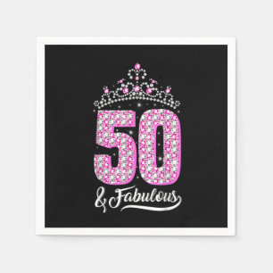 Serviette En Papier 50 et fabuleux 50e anniversaire Diamond Crown Cade