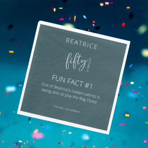 Serviette En Papier 50 et fabuleux 50e anniversaire Fun Fact