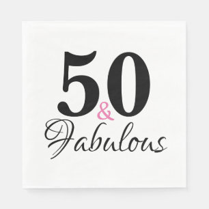 Serviette En Papier 50 et fabuleux Anniversaire Chic Party Papier