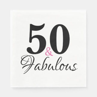 Serviette En Papier 50 et fabuleux Anniversaire Chic Party Papier