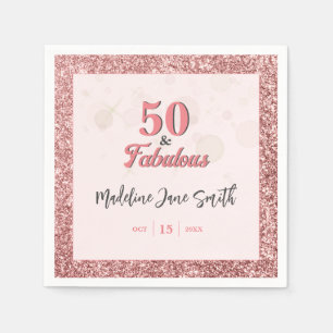 Serviette En Papier 50 et fabuleux Anniversaire Elégante Parties scint