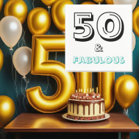 50 et fabuleux Anniversaire Papier de fête serviet