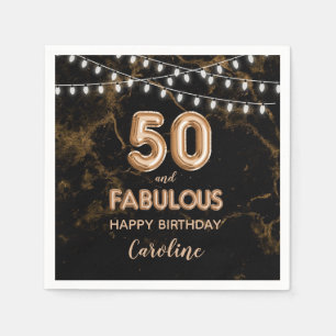 Serviette En Papier 50 et fabuleux ballons d'huile d'or et lampes à co