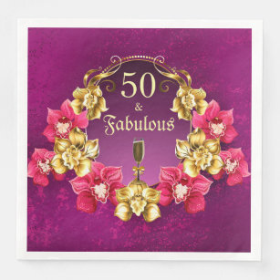 Serviettes Orchidee Rose Zazzle Fr