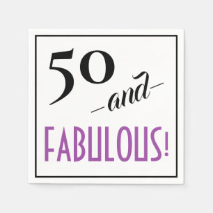 Serviette En Papier 50 et FABULEUX ! Rétro cinquantième fête
