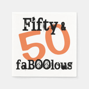 Serviette En Papier 50 et Halloween fabuleux - cinquante et FaBOOlous