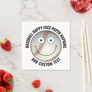 Serviette En Papier 50 x Fête de Baseball Personnalisé YEUX BLEUS Joye