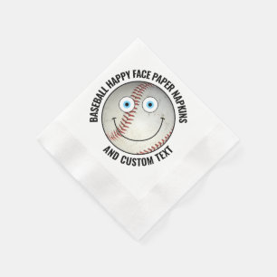 Serviette En Papier 50 x Fête de Baseball Personnalisé YEUX BLEUS Joye