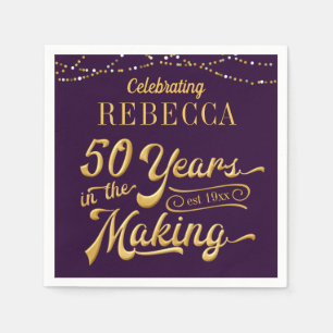 Serviette En Papier 50e anniversaire - 50 ans dans la création personn