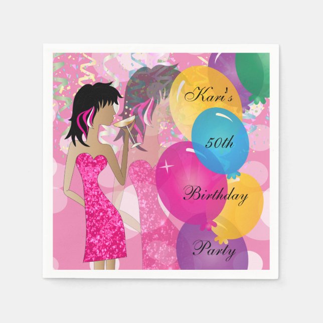 Serviette En Papier 50e anniversaire Bash Party (Devant)