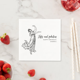 Serviette En Papier 50e anniversaire Classic Dancing Femme Party