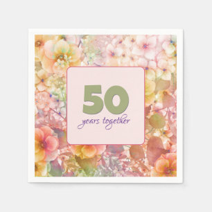 Serviette En Papier 50e anniversaire Cosmos Floral Garden