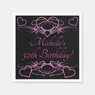 Serviette En Papier 50e anniversaire de la femme