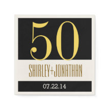 50e anniversaire de l'or moderne or et noir V02