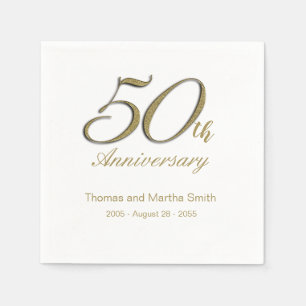 Serviette En Papier 50e anniversaire de mariage