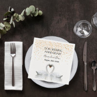 50e anniversaire de mariage d'or cygnes blancs amo