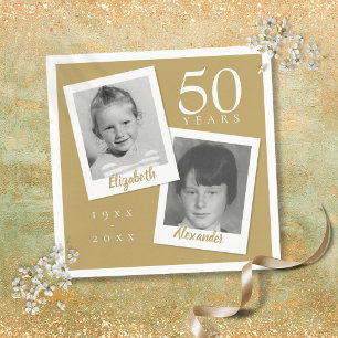 Serviette En Papier 50e anniversaire de Mariage d'or Fun Child Photos