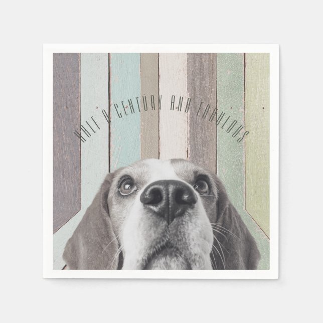 Serviette En Papier 50e anniversaire demi-siècle et fabuleux (Devant)