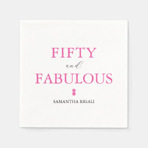 Serviette En Papier 50e Anniversaire Fête Fournitures