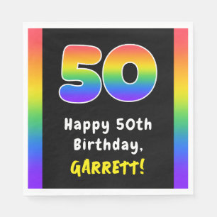 Serviette En Papier 50e anniversaire : Rainbow Spectrum # 50, Nom pers