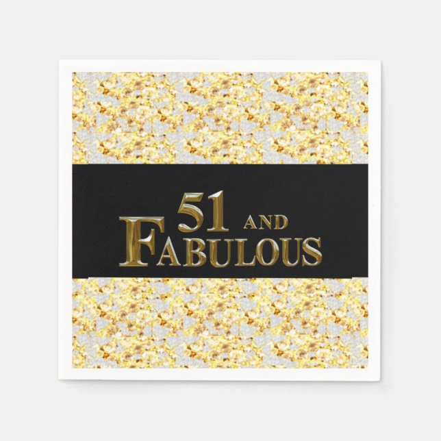 Serviette En Papier 51e anniversaire  (Devant)