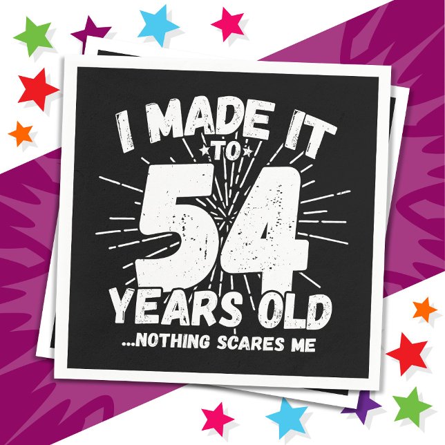 Serviette En Papier 54 Ans Mème sarcastique vieux drôle 54ème annivers (Créateur téléchargé)