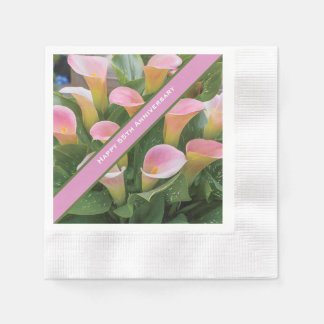 Serviette En Papier 55e anniversaire du Mariage Pink Calla Lily