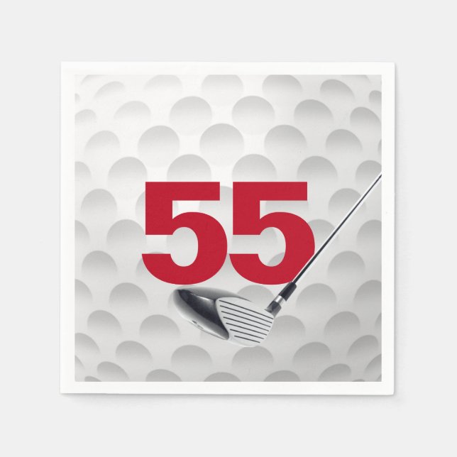 Serviette En Papier 55e anniversaire Golf Ball (Devant)
