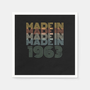 Serviette En Papier 57 e Anniversaire Célébration Cadeau Retro Vintage