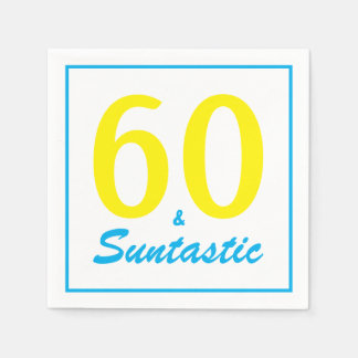 Serviette En Papier 60 et Suntastic Bright Jaune fête d'anniversaire