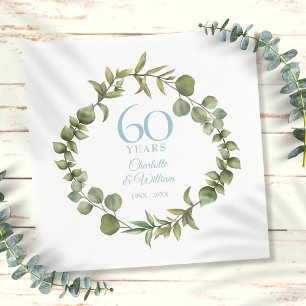 Serviette En Papier 60e anniversaire de diamant Mariage Garland
