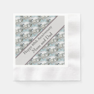 Serviette En Papier 60e anniversaire du Mariage Diamond