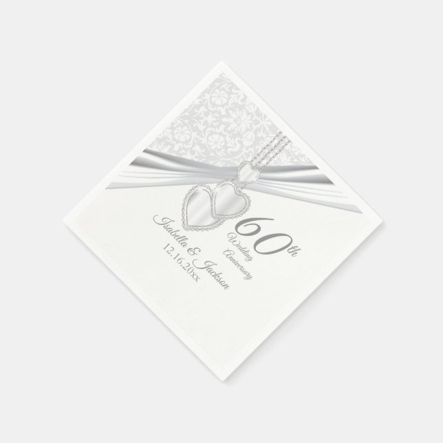 Serviette En Papier 60e anniversaire du Mariage Diamond (Coin)