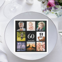 60e anniversaire fête photo collage gars noir