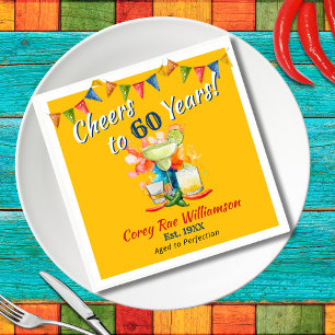 Serviette En Papier 60e anniversaire Fiesta mexicaine encourage à 60 a