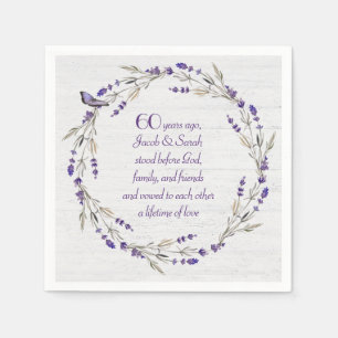 Serviette En Papier 60e anniversaire Lavender Wreath