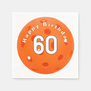 Serviette En Papier 60e anniversaire Orange Pickleball