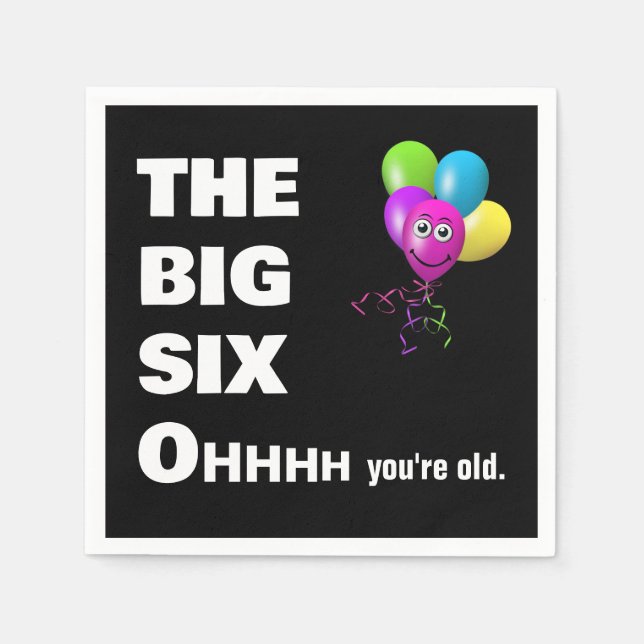 Serviette En Papier 60e fête d'anniversaire Obtenir un vieil Humour (Devant)